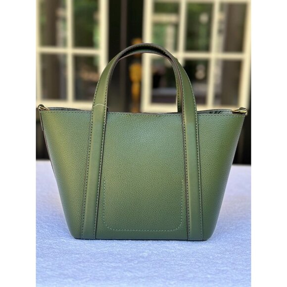 Michael Kors Amazon Green Hadleigh Small Double Handle Tote Messenger Bag - Picture 15 of 16